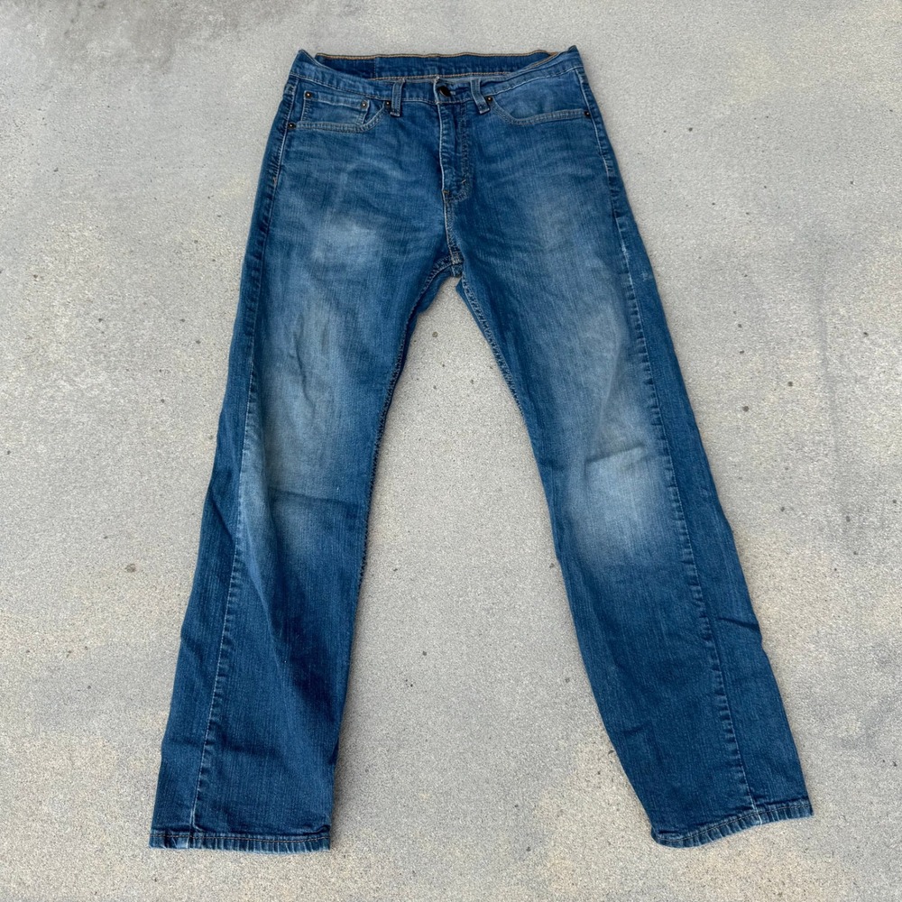 Levi's 505 Regular Fit Mens‎ Blue Medium Wash Straight Leg Jeans 32x30